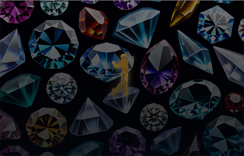 A branded image of a golfer